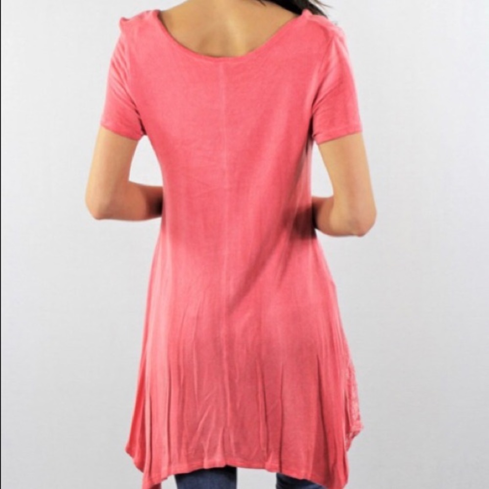🇺🇸 Tie Dye Tunic With Lace Detail - Picture 2 of 3